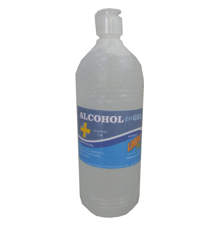 Alcohol gel 1 lt con  tapa flip top